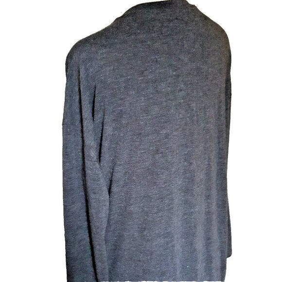 Aritzia Wlfred Free oversized V neck pullover tunic blouse sweater top gray S - Picture 6 of 10